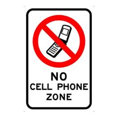 No Cell Phone Zone w/Symbol