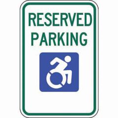 ADA Reserved Parking Updated Accessible Symbol Sign