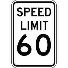 Speed Limit 60 Sign