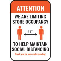 Attention Limit Store Occupancy Sign