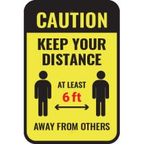 Caution Keep Your Distance Sign