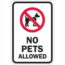 No Pets Allowed Sign