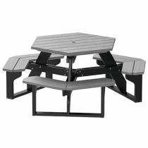 Hex Table - Wood Grain Naturals