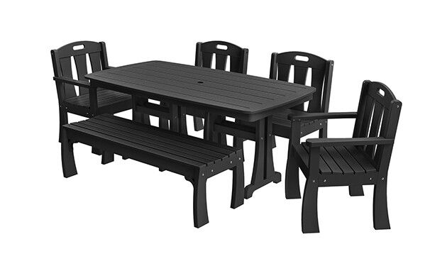 Plastic patio dining 2025 set